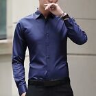 Dapper Men's Long Sleeve Drill Button Shirt Perfect for Business Professionals