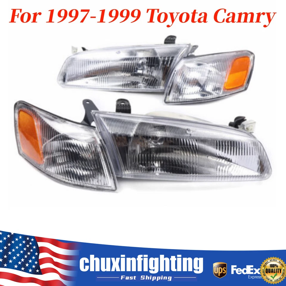 Faros delanteros izquierdo+derecho con luces de esquina para Toyota Camry 1997-1999 Foto 1 de 1