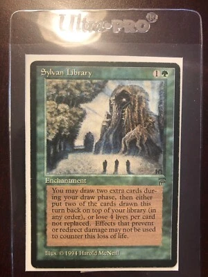 Sylvan Library X (1) Legends MTG Excellent up to Near Mint (RG) 4RCards - Image 1 of 2