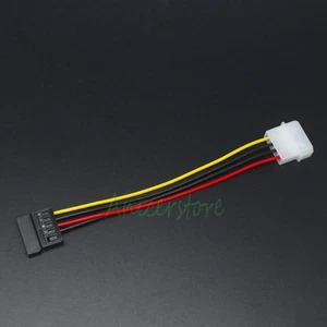PC IDE 4 Pin Male to 15pin SATA ATA Serial CD-Rom DVD HDD Extension Power Cable - Picture 1 of 4