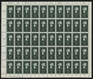 DDR 1956 - Mi-Nr. 545 ** - MNH - Bogen - Carl-Zeiss-Werke - Bild 1 von 2