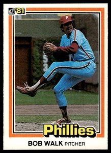 1981 Donruss Bob Walk Rookie Philadelphia Phillies #393 - Picture 1 of 2