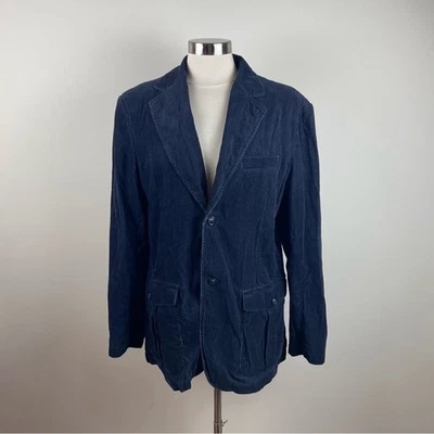 Chaqueta Blazer Izod Azul Marino Pana Hombre Talla Mediana Algodón Foto 1 de 4