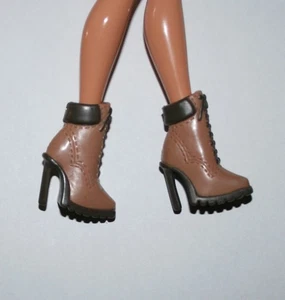 Mattel My Scene Barbie Doll Brown Two Toned Desert Boots - Picture 1 of 5