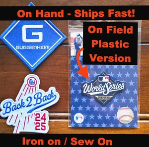 2025 World Series Patch Jersey LA Dodgers Plastic On Field G  Ad Back 2 Back - Picture 1 of 2