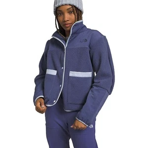 The North Face Cragmont Snap-Front Fleece Jacket Women's S Cave Blue/Dusty Prwkl - Picture 1 of 17
