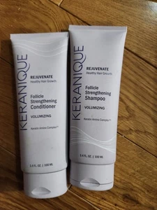 2PCS -Keranique Rejuvenate Follicle Rinforzante Shampoo e CONDIZIONI - 3,4OZ - Foto 1 di 4