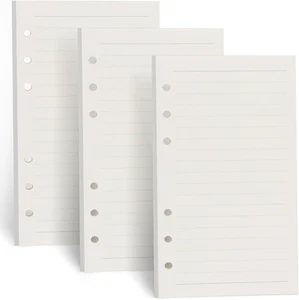A6 Refill Paper, [3 Pack]  100GSM Thick Refillable Paper 6 Hole Filler Inserts L - Picture 1 of 12