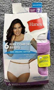 Slip donna Hanes Pure Comfort 6 pezzi in cotone biologico - Taglia 7 - Foto 1 di 5