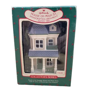 Hallmark Vtg 1987 House on Main St. Handcrafted Christmas Ornament Collector's - Picture 1 of 22