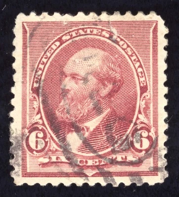 US Scott 224 Usado 6c Marrón Rojo James Garfield Lote E626 sellos bhmstamps Foto 1 de 2