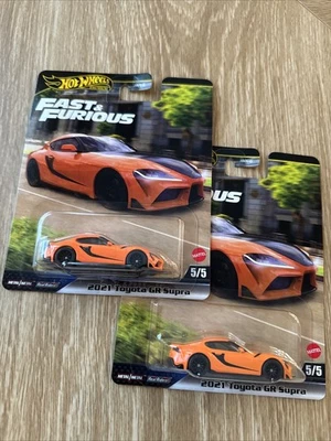 Lote de 2 Toyota GR Supra 2021 Hot Wheels Premium Fast & Furious - Sellado de fábrica Foto 1 de 4