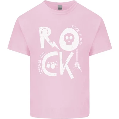 Rock Music Symbols Guitar Skull Kids T-Shirt Childrens - Image 1 of 4