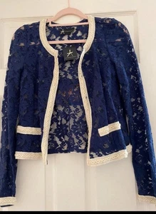 Navy Lace Jacket - Picture 1 of 1