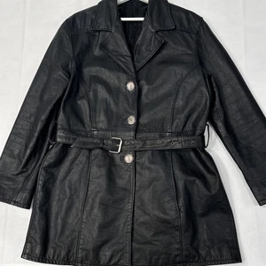 Hochwertige schwarze Lederjacke / Dolce & Gabbana Knöpfe UK M (ohne Markenetikett - Bild 1 von 9