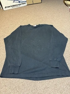 T-shirt nera manica lunga punto singolo vintage anni 90 - Foto 1 di 9
