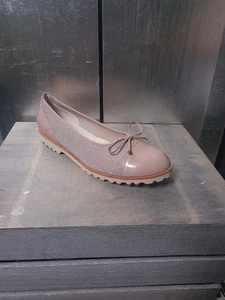 Neue GABOR Ballerinas Gr 41 (7,5) gold beige creme Halbschuhe Lackleder 1949 - Bild 1 von 14