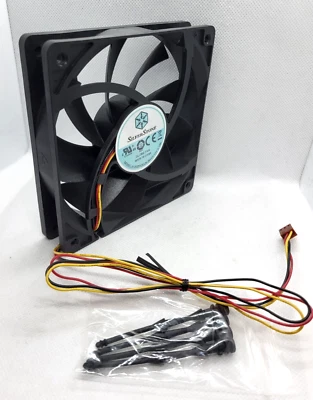 Silverstone S1202512LELN-3M Globe Case Fan - 120mm - 12V - 3 Pin + Rubber Mounts - Image 1 of 3