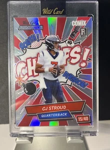CJ STROUD 2023 Wild Card Alumination Comix /40 Rookie SILVER HOLO Rookie - Picture 1 of 2