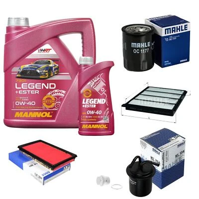 MAHLE Inspection set 5 L MANNOL Legend+Première 0W-40 pour Subaru Impreza Coupe - Photo 1/4