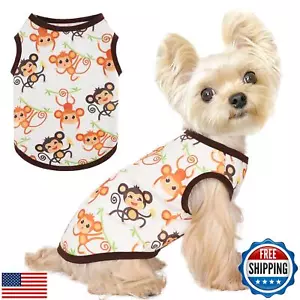 Dog Shirt Vest Dog Clothes for Small Dogs Boy Girl Stretchy Summer Puppy T-Sh - Picture 1 of 5