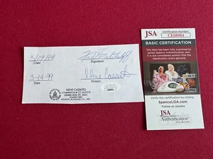 Fred Biletnikoff, "Autographed" (JSA) Notarized Cut (Scarce / Vintage) Raiders - Picture 1 of 1