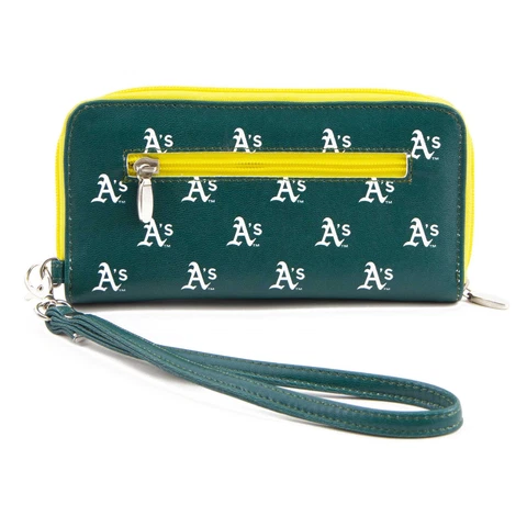 Women's Oakland Athletics Zip-Around Wristlet Wallet Cover