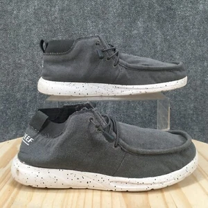 REEF Shoes Mens 42 Cushion Coast Mid Top Lace Up Boat Comfort Grey Fabric Casual - Picture 1 of 14