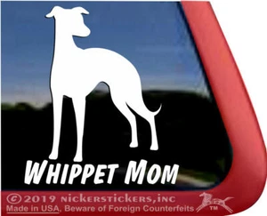 Whippet Mom | High Quality Vinyl Dog Window Decal Sticker - Bild 1 von 3
