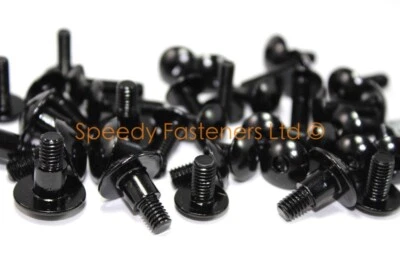 Kit de pernos de carrocería de carenado de aluminio negro Triumph Speed Four 2002-2006 Foto 1 de 4