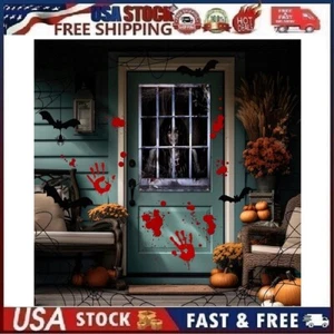 Halloween Decor Blood Woman Curtain Cover Scary Hanging Window Decor 47"X31.5" - Picture 1 of 17