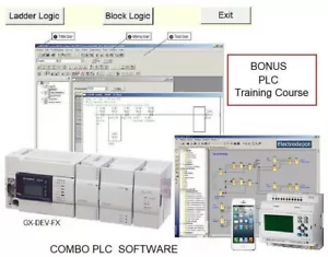Automation PLC Programming, Ladder Block HMI Software + Simulation Training USB - Picture 1 of 9