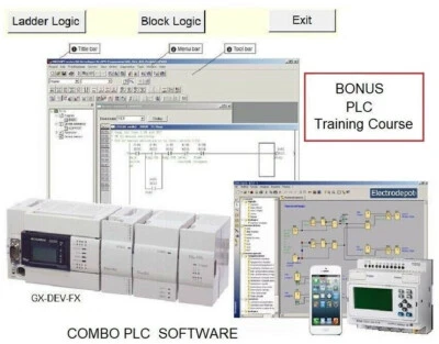 Automation PLC Programming, Ladder Block HMI Software + Simulation Training USB - Image 1 of 4