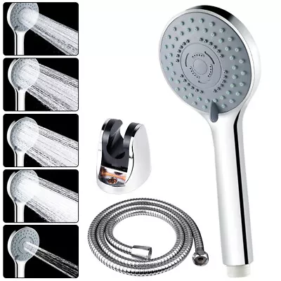 Duschkopf Handbrause mit 1.5m Schlauch und Halterung Wandbrausehalter Saugnapf - Bild 1 von 4