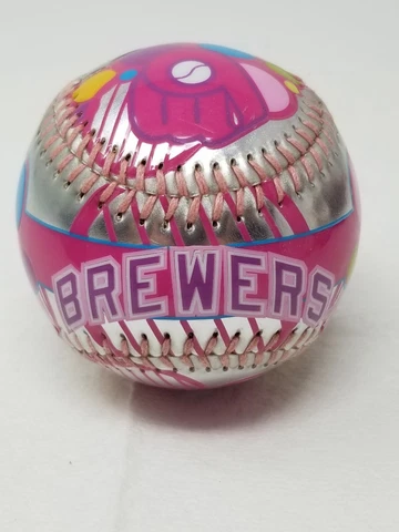 Milwaukee Brewers Baseball Rawlings Neon Pastel Silver Bubbles 2010 EKBE4 Cover