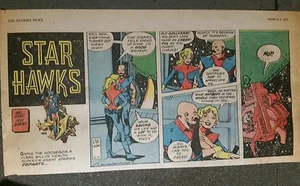 STAR HAWKS ORIGINAL DETROIT NEWS STIP COMIC STIP 04/04/1979 GIL KANE RON GOULART RARO - Imagen 1 de 2