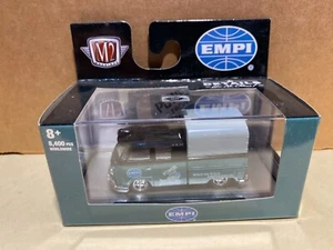 1/64 M2 1959 VOLKSWAGEN PICKUP DOUBLE CAB PICKUP & SHELL BLACK-TEAL EMPI - Picture 1 of 3