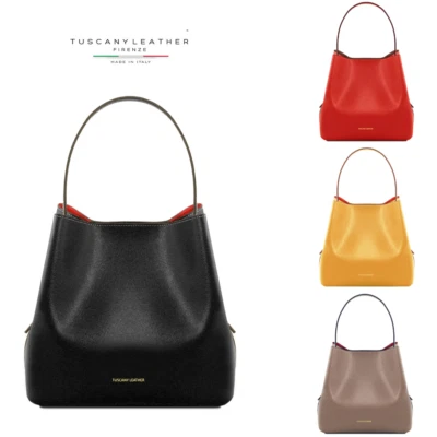 Tuscany Leather _Arianna  secchiello bag with inside clutch  _Free Shipping - Image 1 of 4