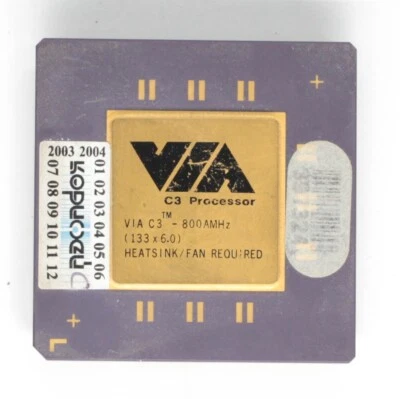 Socket 370 CPU - VIA C3 - 800AMHz - 800MHz - Samuel2 - TESTED - Image 1 of 2