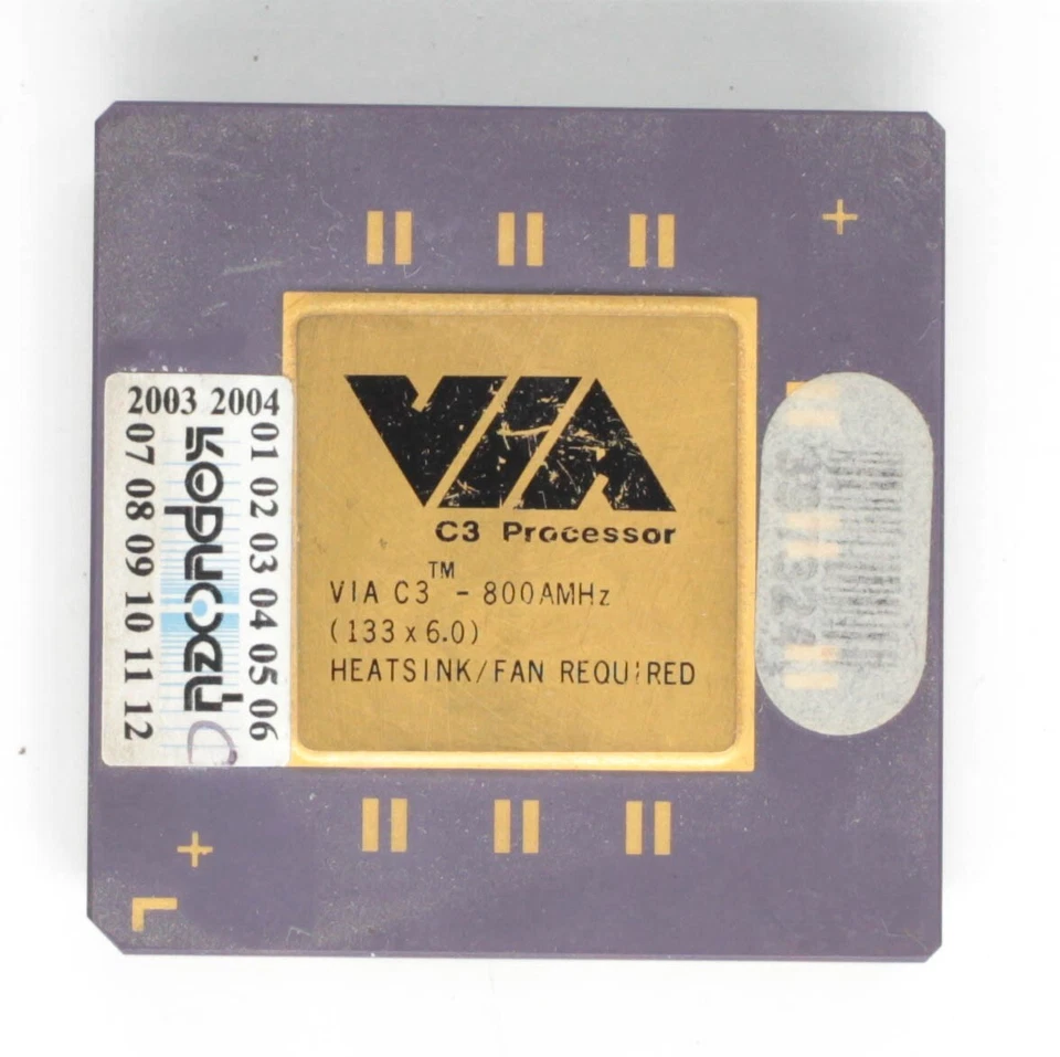 Socket 370 CPU - VIA C3 - 800AMHz - 800MHz - Samuel2 - TESTED - Image 1 of 2