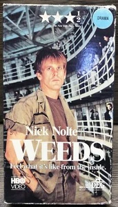 WEEDS (VHS, 1987) Nick Nolte, Ernie Hudson, Joe Mantegna HBO VIDEO Prison Drama - Picture 1 of 5