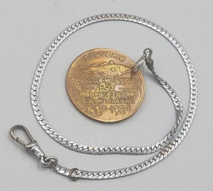 1930 MEDALLA DEL TERCER CENTENARIO DE LA COLONIA DE LA BAHÍA DE Massachusetts - reloj de monedas de recuerdo fob - Imagen 1 de 6