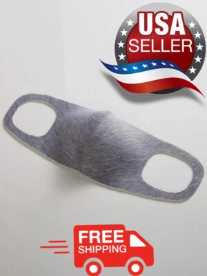 4 Pcs Gray Washable Face Mask / Facial Cover / reusable USPS - Image 1 of 4