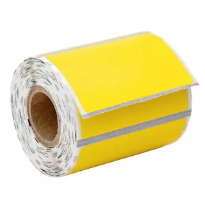 2"x1.25" Direct Thermal YELLOW Labels, 0.75" Core for Mobile Printers, 75 Rolls - Picture 1 of 8