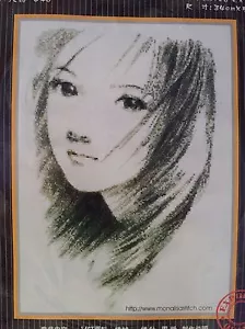 Pretty Girl Sketch Kreuzstich Set - Bild 1 von 2