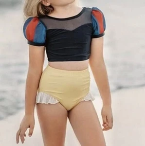 Princess Swimsuit One Piece Swiming Suit Girl Swimwear Beachwear Bathing Suit - Picture 1 of 24