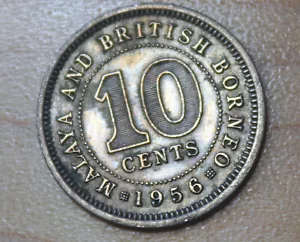 1956 Malaya & British Borneo 10 Cents - Picture 1 of 2