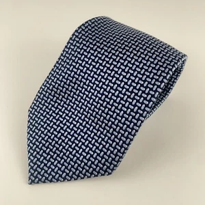 Corbata Kenneth Roberts Platino XL Para Hombre Gráfica Geo Turquesa en Azul Marino Seda 62" - Imagen 1 de 6