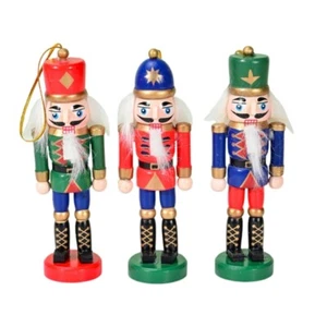 3pcs/pack Nutcrackers Tree Hangings Pendant Colorful Christmas Embellishments - Picture 1 of 8