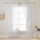 MIULEE 2 Panels Sheer Curtains Voile Transparent Curtains